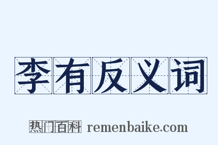 李有反义词是什么意思的图片